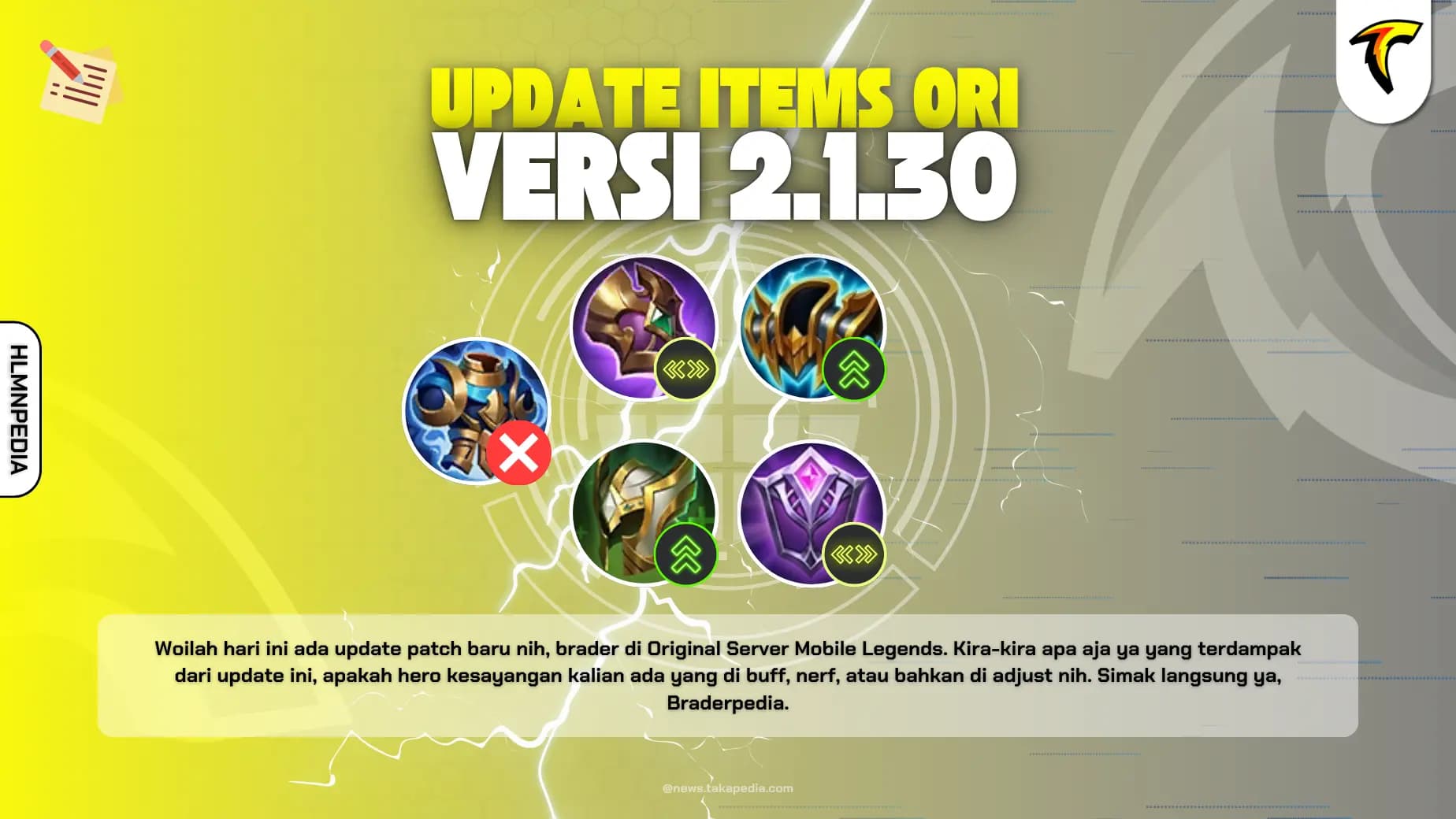 Update Patch Notes Original Server Terbaru Versi 2.1.30  Buff Nerf Adjustment Item Equipment